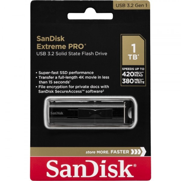 דיסק און קי סופר מהיר, זיכרון נייד 3.2 SanDisk Extreme PRO 1TB USB